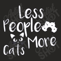 Less People More Cats Ladies Fitted T-shirt | Artistshot