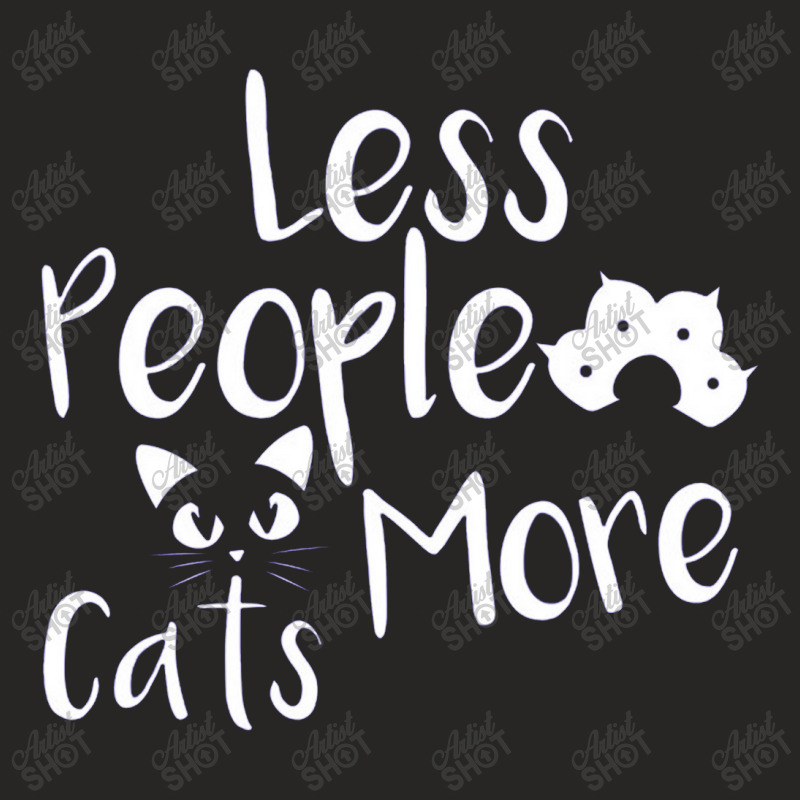 Less People More Cats Ladies Fitted T-Shirt by farahayopi | Artistshot