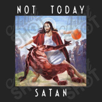 Not Today Satan Jesus Vs Satan In Basket 3/4 Sleeve Shirt | Artistshot