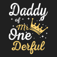 Daddy Of Mr Onederful 1st Birthday One Derful Matching T Shirt Drawstring Bags | Artistshot