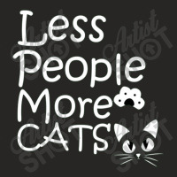 Less People, More Cats Ladies Fitted T-shirt | Artistshot