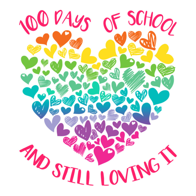 Cute 100 Days Of School And Still Loving It Hearts 100th Day Long Slee Star Paper Bag - 13 X 7 X 13 | Artistshot