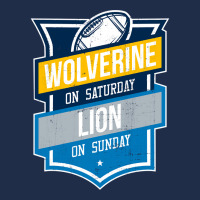 Grunge Wolverine On Saturday Lion On Sunday Michigan Gift Long Sleeve Baseball Cap | Artistshot