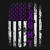 Pancreatic Cancer Awareness, Purple Fight American Flag T Shirt Mesh Cap | Artistshot