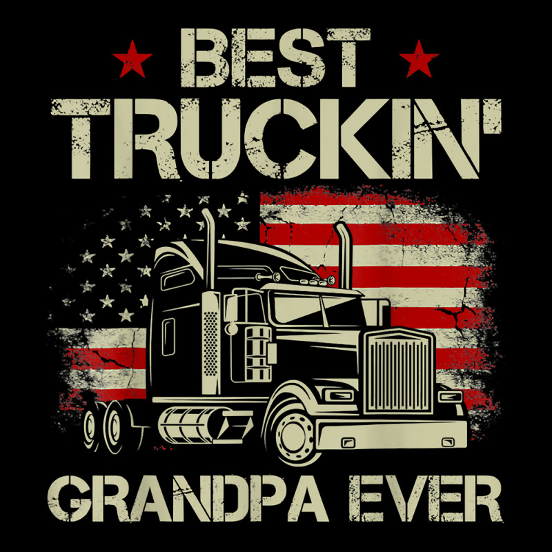 Mens Best Truckin Grandpa Ever American Flag Big Rig Trucker Gift T Sh Camo Snapback by erinlorrai | Artistshot