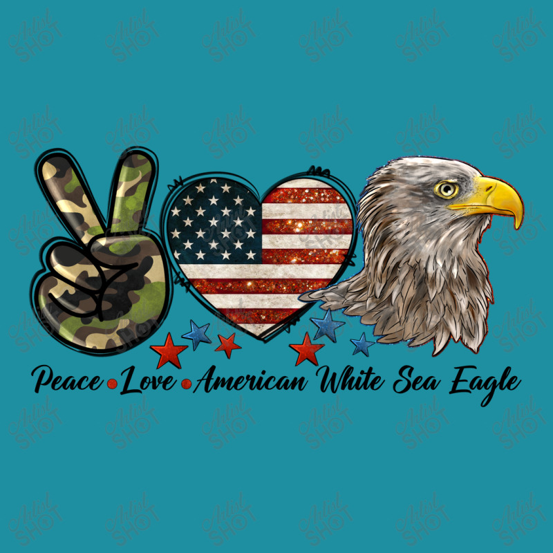 Peace Love American White Sea Eagle Flat Bill Snapback Cap by LillyAllenDesigns | Artistshot