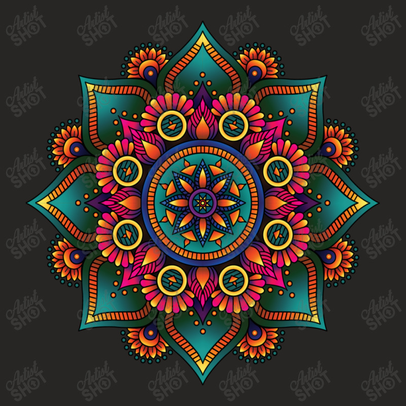 3d Mandala Floral Rangoli Diwali Ladies Fitted T-Shirt by chris299 | Artistshot