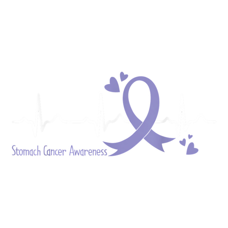 Heartbeat Periwinkle Blue Ribbon Stomach Cancer Awareness T Shirt Mart Paper Bag -13 X 7 X 17 | Artistshot