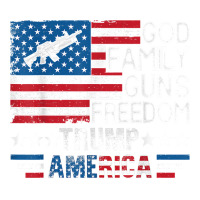 God Family Guns & Freedom Pro Trump 2024 Maga American Flag T Shirt Star Paper Bag - 13 X 7 X 13 | Artistshot