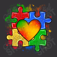 Autism Puzzle Pieces Heart Vintage Hoodie | Artistshot