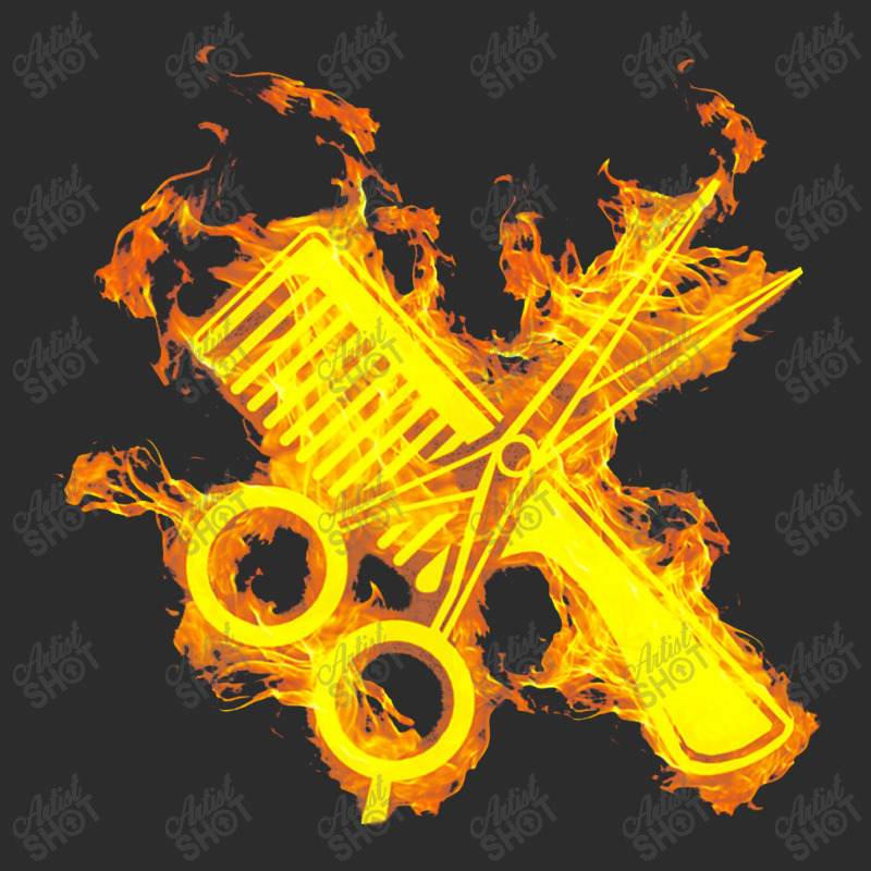 Fire Scissors And Comb Flames Barber Hairdresser Baseball Cap by celanasubek | Artistshot