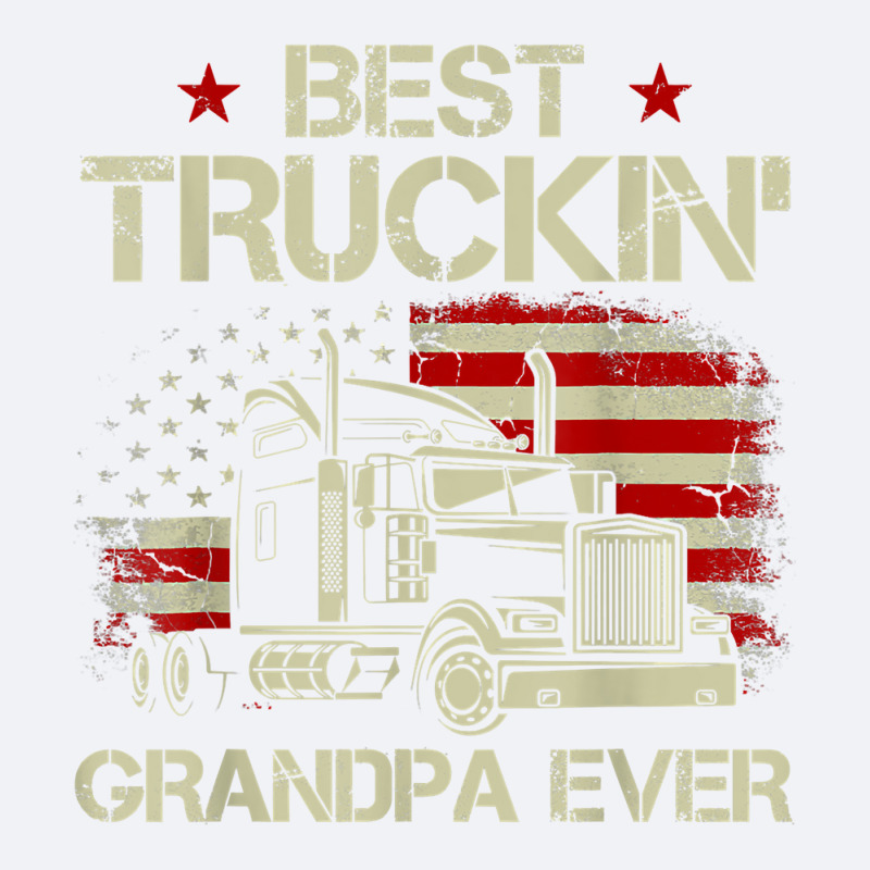 Mens Best Truckin Grandpa Ever American Flag Big Rig Trucker Gift T Sh Trucker Cap by erinlorrai | Artistshot