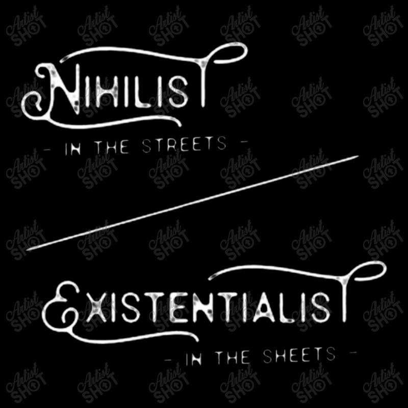 Nihilist In The Streets Existentialist In The Sheets Flat Bill Snapback Cap by selaynanas | Artistshot