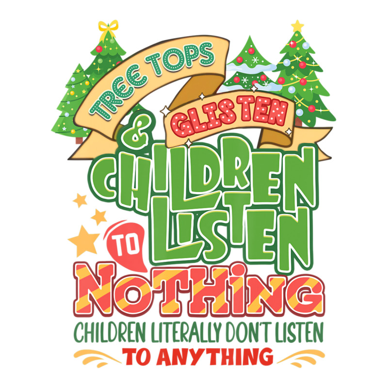 Tree Tops And Glisten Children To Nothing Christmas Debie Paper Bag - 10 X 5 X 13 | Artistshot