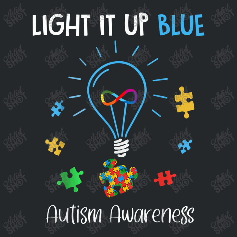 Autism Awareness Shirt Light It Up Blue Autism Awareness Crewneck Sweatshirt by ninidedawa | Artistshot