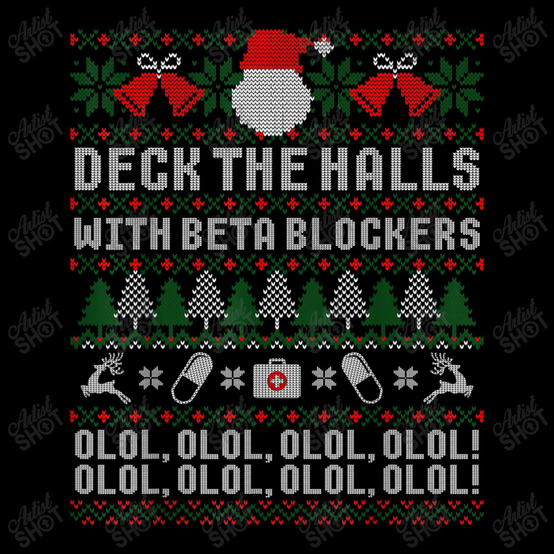 Deck The Halls Beta Blockers Nurse Christmas Ugly Sweater Youth Zipper Hoodie by YenNgoc | Artistshot