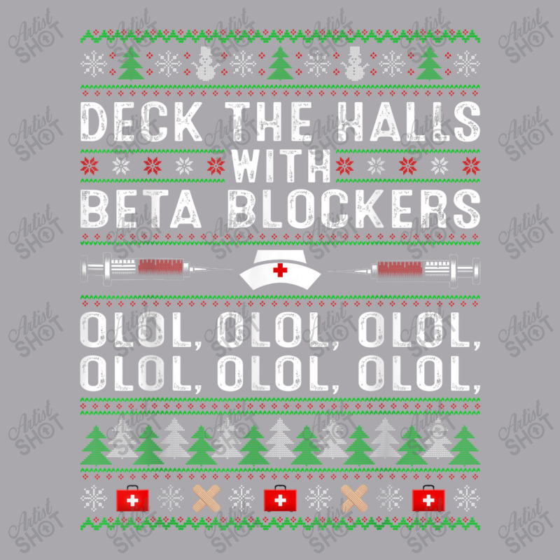 Deck The Halls With Beta Blockers Olol Ugly Nurse Christmas Youth 3/4 Sleeve by YenNgoc | Artistshot