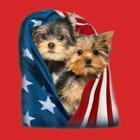 Yorkshire Terrier Us Flag July 4th Patriotic Yorkie Puppies T Shirt Trucker Cap | Artistshot