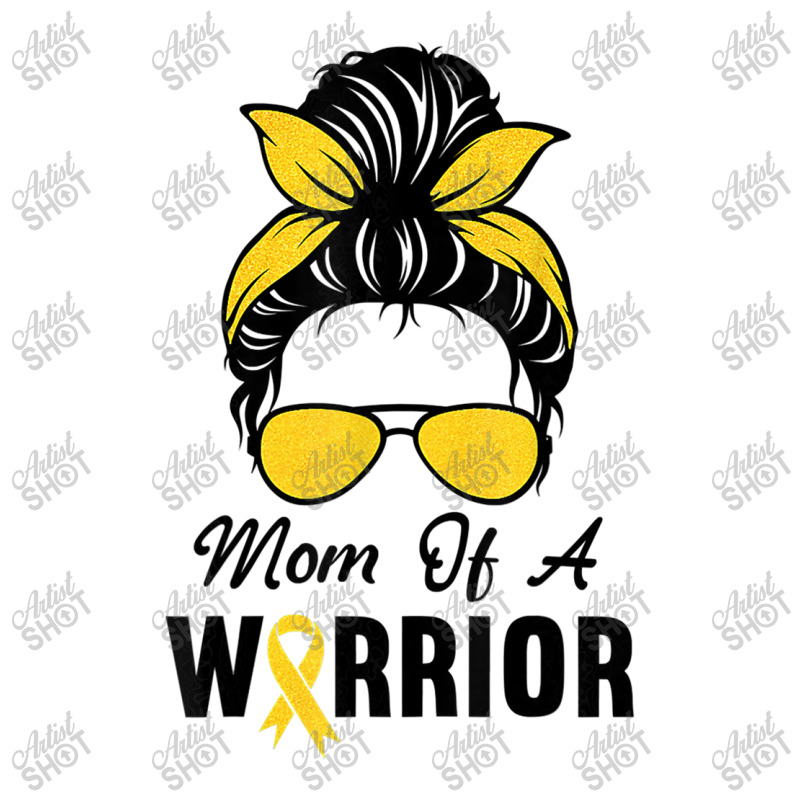 Childhood Cancer  Awareness Mom Of A Warrior Messy Bun Cub Paper Bag - 8 X 4 1/2 X 10 1/4 | Artistshot