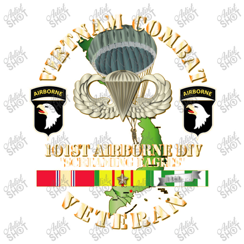 Vietnam Coombat Veteran W 101st Airborne Double Wine Paper Bag - 6 1/2 X 3 1/2 X 12 3/8 | Artistshot