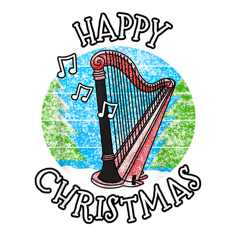 Christmas Harp, Harpist String Musician, Xmas 2022 T Shirt Take Out Paper Bag - 14 X 10 X 15 1/2 | Artistshot