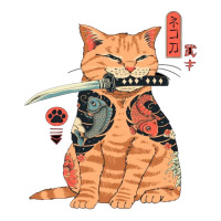 Japanese Samurai Ninja Cat Kawaii Tattoo Graphic Pullover Hoodie Wine Paper Bag - 5 1/2 X 3 1/4 X 13 | Artistshot