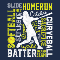 Softball Typography Word Art Funny Batter Pitcher Catcher T Shirt Baseball Cap | Artistshot