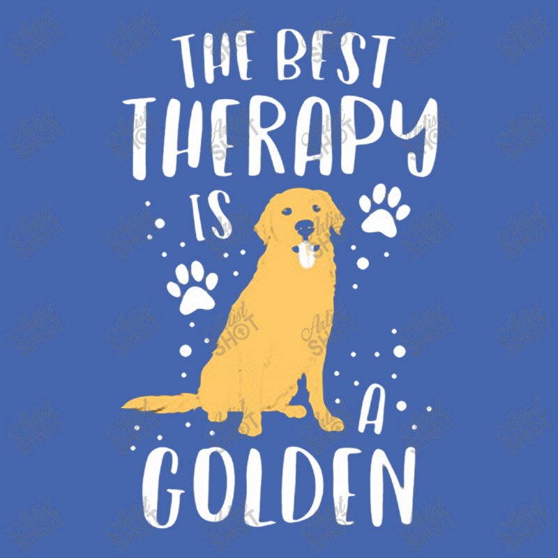 The Best Therapy Is A Golden Retriever Dog Puppy Mesh cap by johnoconnorart | Artistshot