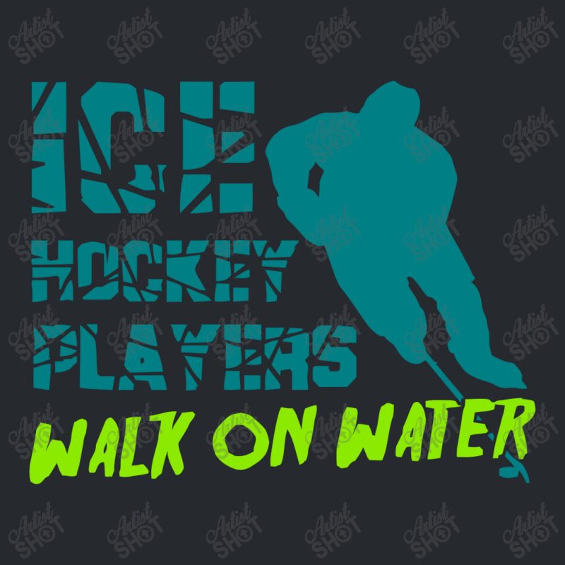 Ice Hockey Players Can Walk On Water Flat Bill Snapback Cap | Artistshot