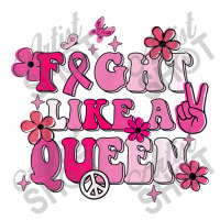 Fight Like A Queen Breast Cancer Warriors Flower Retro Jumbo Paper Bag - 18 X 7 X 18 3/4 | Artistshot