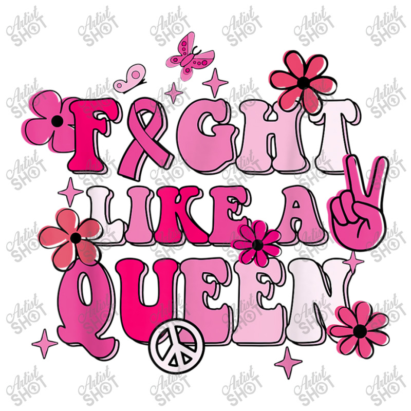 Fight Like A Queen Breast Cancer Warriors Flower Retro Jumbo Paper Bag - 18 X 7 X 18 3/4 | Artistshot