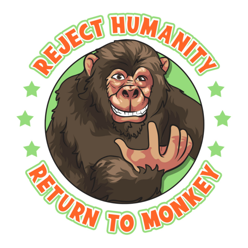 Reject Humanity Return To Monkey Funny Monke Meme Long Sleeve T Shirt