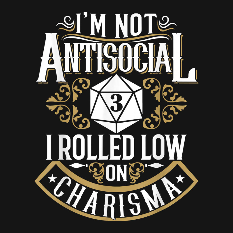 Not Antisocial, Rolled Low Charisma Funny Rpg Loves Dragons T Shirt Mesh cap by sav.anzoey | Artistshot