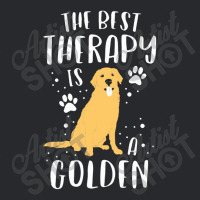 The Best Therapy Is A Golden Retriever Dog Puppy Trucker Cap | Artistshot