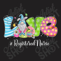 Funny Gnome Bunny Love Registered Nurse Easter Christians T-shirt | Artistshot