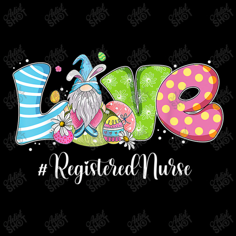 Funny Gnome Bunny Love Registered Nurse Easter Christians Pocket T-shirt | Artistshot