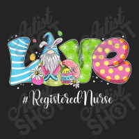 Funny Gnome Bunny Love Registered Nurse Easter Christians 3/4 Sleeve Shirt | Artistshot