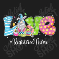 Funny Gnome Bunny Love Registered Nurse Easter Christians Classic T-shirt | Artistshot