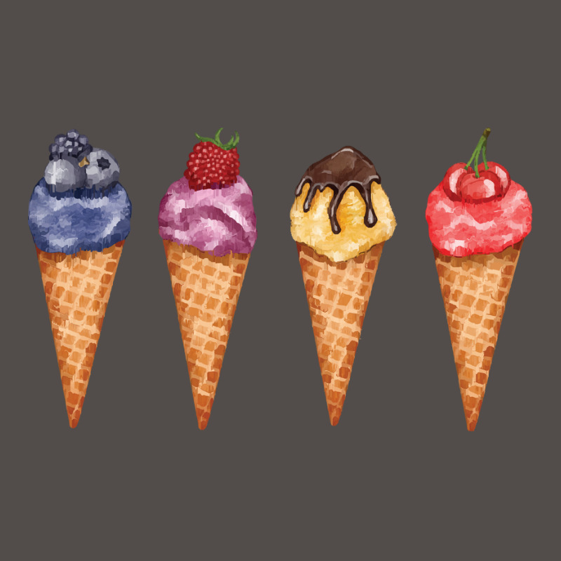 Assorted Ice Cream Cones T  Shirt Assorted Ice Cream Cones Set   Blueb Flat Bill Snapback Cap by pintailracehorse | Artistshot