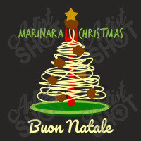 Marinara Christmas Spaghetti Meatballs Tree Italian Funny Food Ladies Fitted T-shirt | Artistshot