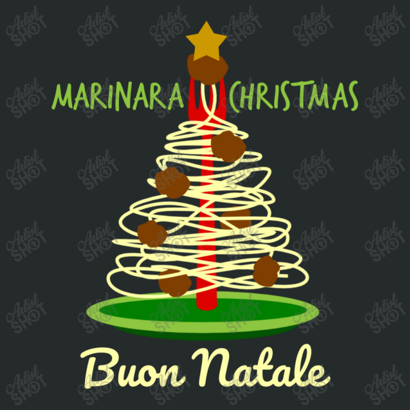 Marinara Christmas Spaghetti Meatballs Tree Italian Funny Food Women's Triblend Scoop T-shirt by Yuh2105 | Artistshot