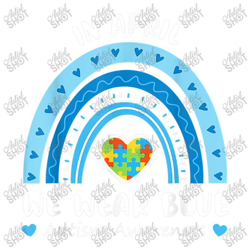 Puzzle Rainbow In April We Wear Blue Autism Awareness Month T Shirt ...