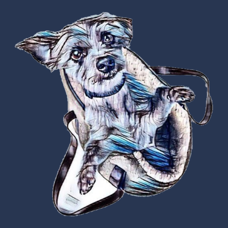 Cute Little Terrier Dog Stand Ladies Denim Jacket by Kemnabi | Artistshot