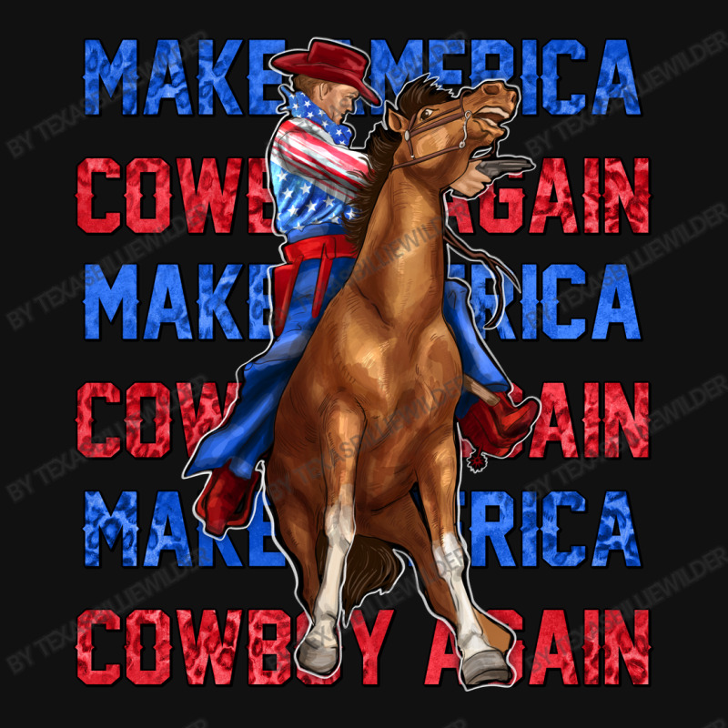 Make America Cowboy Again Portrait Canvas Print | Artistshot