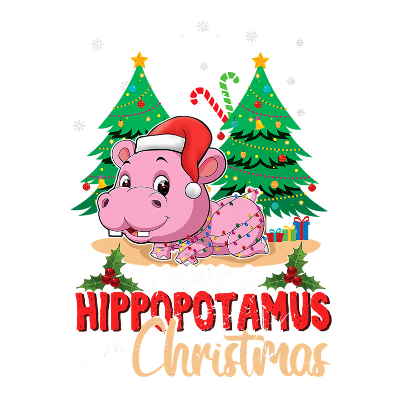 Hippopotamus December 2021 I Want Hippopotamus For Christmas 116 Hippo Cub Paper Bag - 8 X 4 1/2 X 10 1/4 | Artistshot