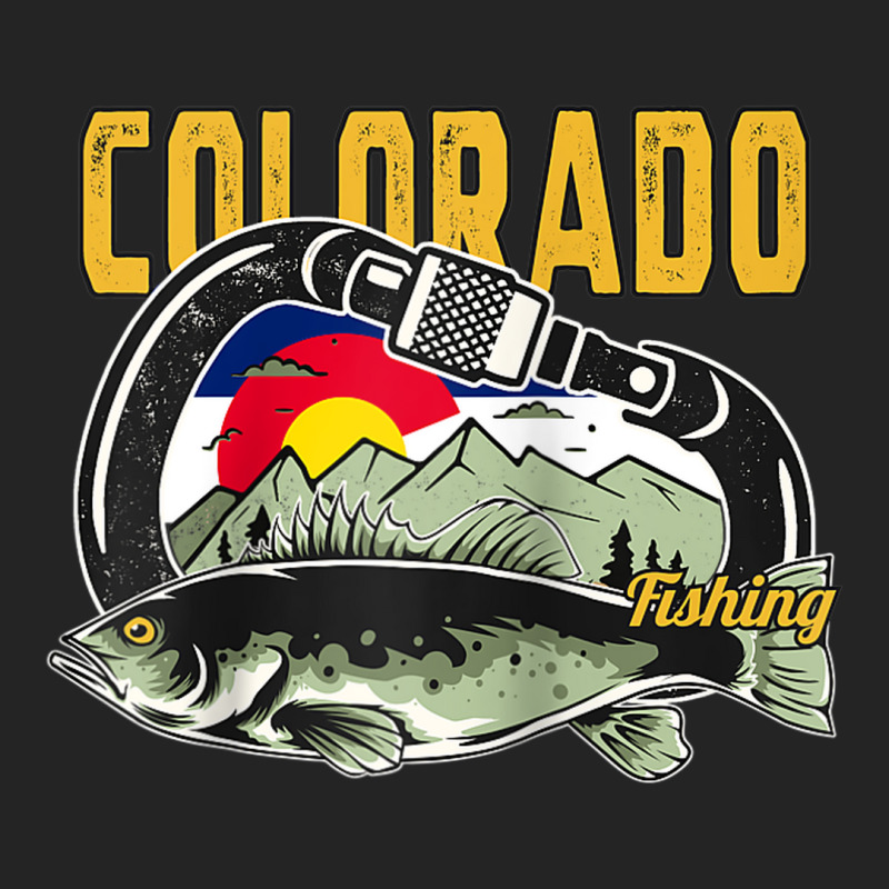 Retro Carabiner Colorado Fishing Raglan Baseball Tee 3/4 Sleeve Shirt | Artistshot