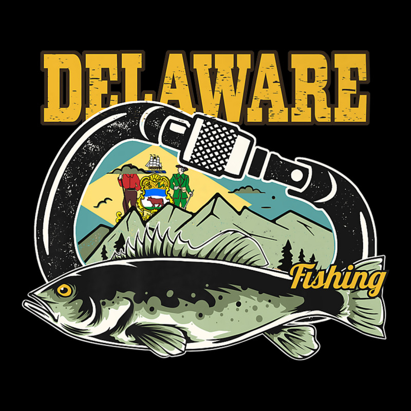 Retro Carabiner Delaware Fishing Premium Men's Long Sleeve Pajama Set | Artistshot