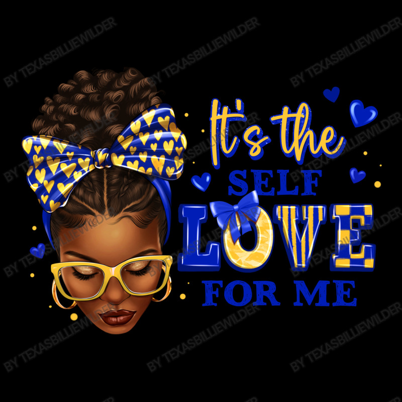 Sorority Colors Blue And Gold It's The Self Love F Cropped Sweater by texasbilliewilder | Artistshot