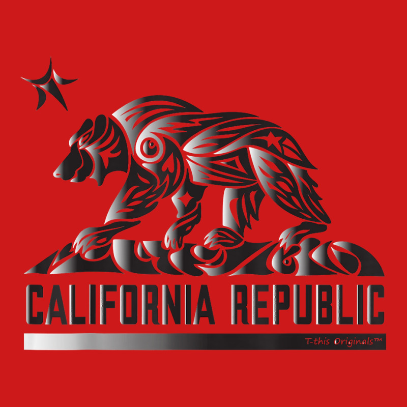 California Republic Flag Tribal Grizzly Bear   Robo Print T Shirt Baseball Cap by shoaibmolleda | Artistshot