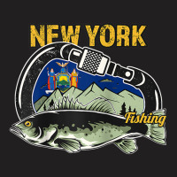 Retro Carabiner New York Fishing Raglan Baseball Tee T-shirt | Artistshot